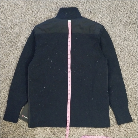 ADULT LULULEMON BLACK WATER REPELLENT FULL ZIP SWEATER NEW - Picture 3 of 8
